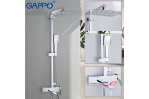 Душевая система Gappo, излив является переключателем на лейку хром G2418 - 2