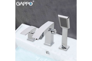 Смеситель на борт ванны Gappo хром глянцевый - 2