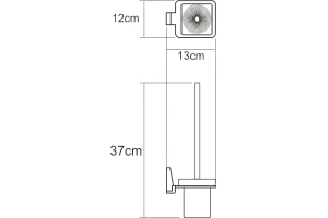 Ершик для унитаза Wasserkraft Abens черный матовый - 3