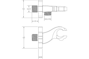 Шланговое подключение Zorg Antic AZR 5 BR держатель для душа - 2