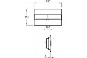Кнопка смыва Jacob Delafon E4316-38R хром велюр - 2