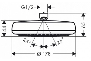 Верхний душ Hansgrohe  (26577400) - 3