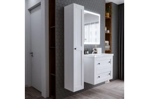 Шкаф-пенал Бриклаер Хелена 30х180 белый (4627125416392) - 2