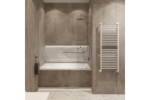 Шторка на ванну DIWO Ростов 4GW014 неподвижная, 40x150 - 2