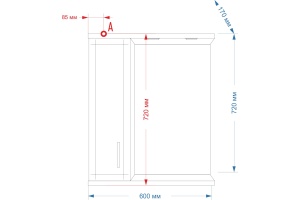 Мебель для ванной Misty Уют 60 прямая белая - 3