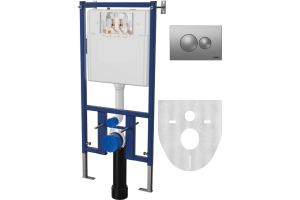 Система инсталляции для унитазов DIWO 4501 с кнопкой смыва 7311 хром матовый