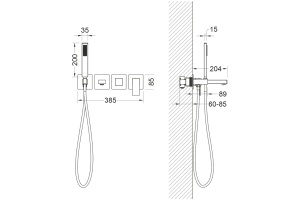 Смеситель для ванны с душем Timo Selene 2014/17YSM золото матовое - 2