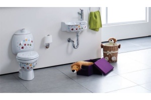 Унитаз-компакт Creavit Cocuk CK400D с декором, сиденье микролифт - 3