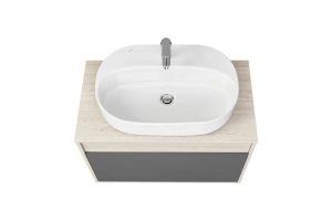 Тумба с раковиной Aquaton Лофт Урбан 80 светлое дерево-серый - 2