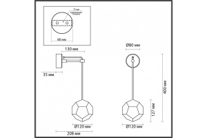 Настенный светильник Odeon Light Hightech Bingo 4304/7WL - 3