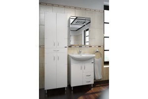 Тумба с раковиной Санта Сити 60 белый - 3