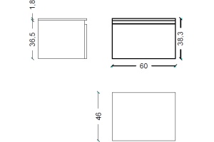 Тумба Armadi Art Flat Valessi Uno-S 60 подвесная белый глянец - 2