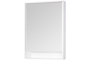 Зеркало-шкаф Aquaton Капри 60 с подсветкой белый глянцевый
