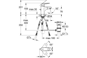 Смеситель Grohe Europlus II 33155002 для раковины - 3