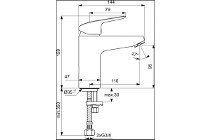 Смеситель для раковины Ideal Standard Ceraflex (B1714AA) - 2
