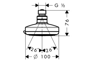 Верхний душ Hansgrohe Croma 100 Vario 27441000 - 2