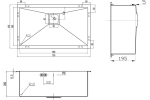 Мойка кухонная Zorg Inox Pvd SZR-7444 bronze - 2