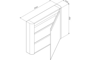 Зеркало-шкаф AM.PM Sensation 80 R белый глянец - 2