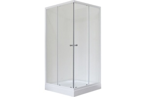 Душевой уголок Royal Bath HP 90х90 с поддоном профиль белый стекло прозрачное - 3