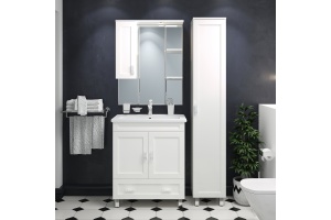 Зеркало-шкаф Misty Дива 85 правое белое с подсветкой - 3