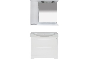 Зеркало Misty Элвис 85 L белый - 2