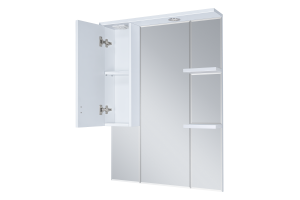 Зеркало-шкаф Misty Дива 75 левый белое с подсветкой - 2
