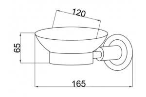Мыльница настенная Boheme Murano crystal хром - 3