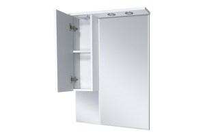 Терра - 70 зеркало-шкаф белый левый - 2