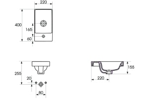Рукомойник Cersanit Moduo UM-MOD40/1 40 - 3