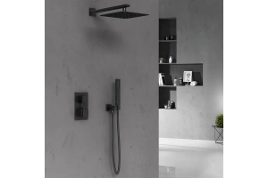 Душевой комплект встраиваемый Vincea черный матовый - 2