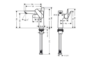 Смеситель для раковины 150, однорычажный, без сливного набора Hansgrohe 71755000 - 2