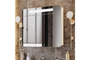 Зеркало-шкаф Onika Неаполь 80 с подсветкой, белый (208094) - 2