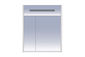 Джулия - 65 Шкаф красный зеркальный - 2