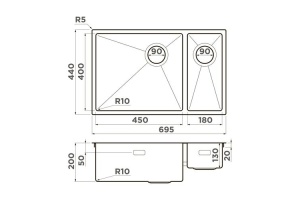 Мойка кухонная Omoikiri Taki золото (4997051) - 2
