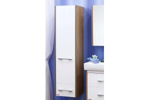 Шкаф-пенал Sanflor Ларго 2 вяз швейцарский, белый L - 2