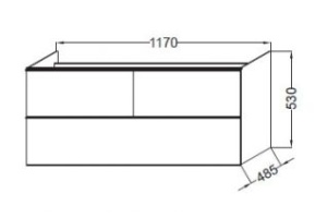 Тумба под раковину Jacob Delafon Odeon Up 120 см (EB892-E10) - 2