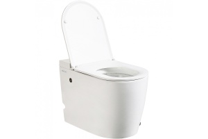 Приставной унитаз Abber Bequem белый с сиденьем микролифт - 2