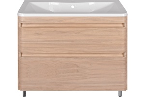 Тумба для комплекта Style Line Атлантика 90 Люкс Plus, напольная, ясень перламутр