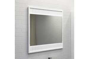 Зеркало Comforty Марсель 75 белое с подсветкой