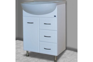 Тумба с раковиной Bellezza Уют 60 3 ящика белая