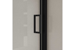 Душевая дверь в нишу Vincea City 110х195 профиль черный стекло прозрачное  - 3