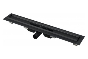 APZ1BLACK Водоотводящий желоб с порогами для перфорированной решетки, 
черный-мат низкий, горизонтальный сток, 750 мм, APZ101BLACK-750 
(APZ101BLACK-750)