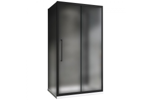 Душевой уголок Abber Schwarzer Diamant 130x90 профиль черный стекло матовое