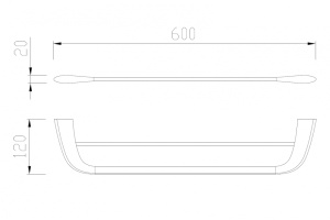 Полотенцедержатель двойной ABBER Nord хром - 3