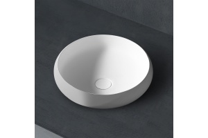 Раковина накладная Abber Stein 40х40 белый матовый