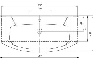 Мебельная раковина Kirovit Элеганс 105 - 3