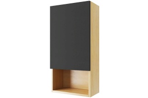 Шкаф подвесной EXCELLENT Tuto 40 L черный - светлое дерево