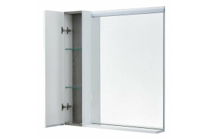 Зеркало-шкаф Aquaton Рене 80 L с подсветкой белый-темное дерево - 2