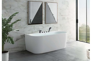 Акриловая ванна Aquatek Алтея 170х78 белый с ножками и сливом-переливом (AQ-123778) - 2
