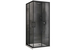 Душевой уголок ABBER Schwarzer Diamant 100х100 черный (AG02100B5)